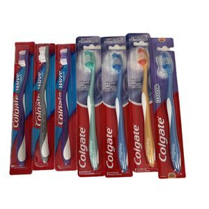 Lot of 7 Brand New Colgate Wave Soft Comfort Fit Compact Head Toothbrushes